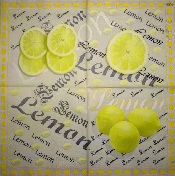 212 Zitronen, Orangen - 3-lagig - Ambiente - Lemon